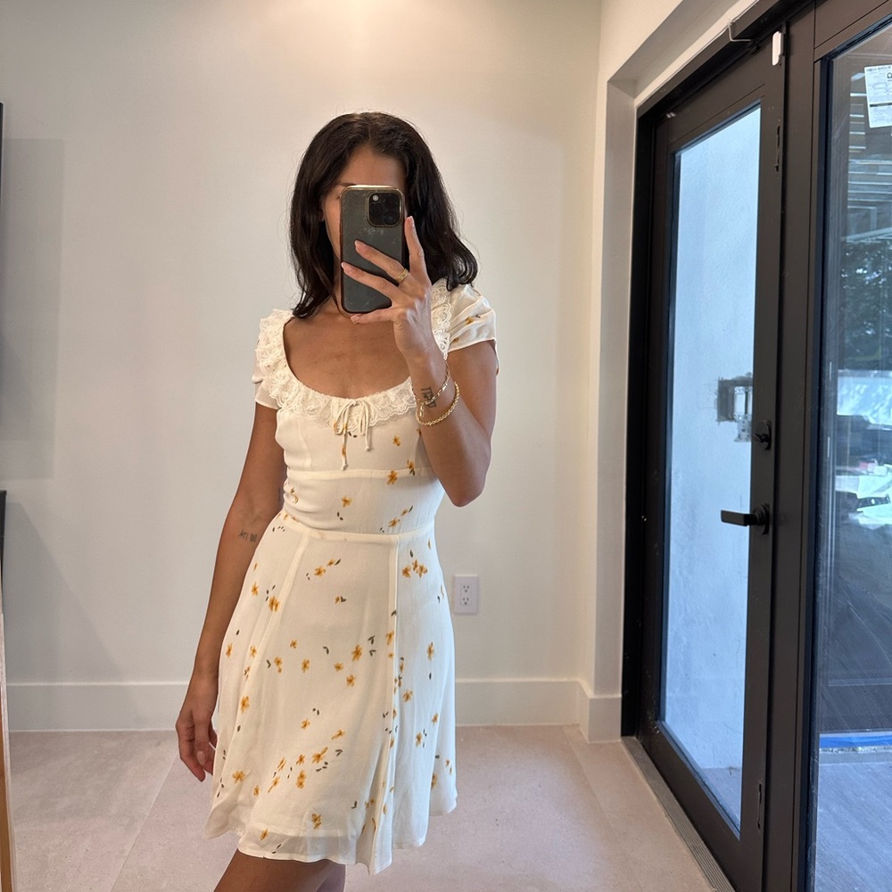 Reformation white summer mini dress